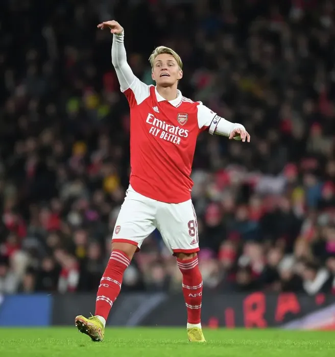 Framed Print : Arsenal vs Juventus: Martin Odegaard Shines at Emirates Stadium, 2022-23