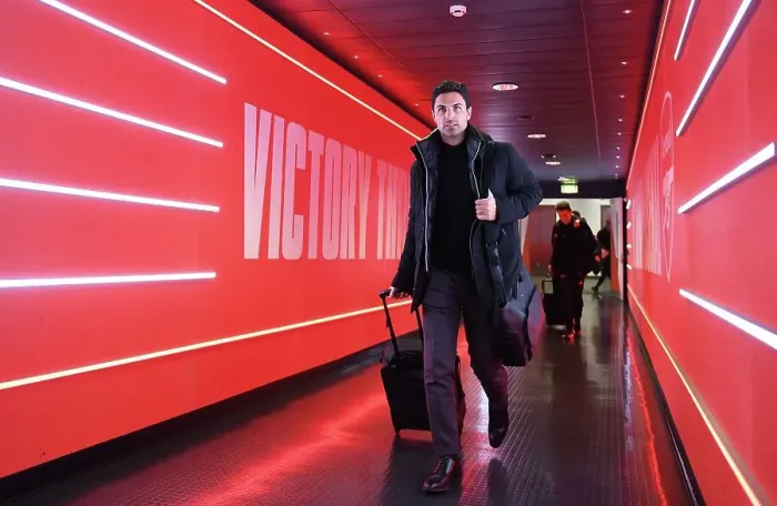 Framed Print : Arsenal vs Juventus: Mikel Arteta Before Friendly Clash at Emirates Stadium (2022-23)