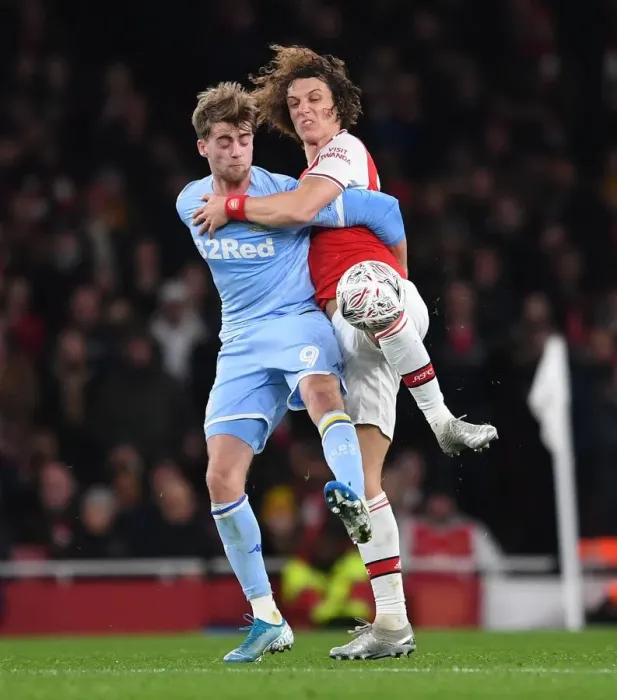 Framed Print : Arsenal vs Leeds United: David Luiz vs Patrick Bamford Clash in FA Cup Third Round Framed Print : Arsenal vs Leeds United: David Luiz vs Patrick Bamford Clash in FA Cup Third Round