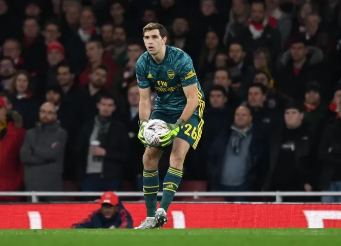 Framed Print : Arsenal vs Leeds United: Emi Martinez in FA Cup Action at Emirates Stadium Framed Print : Arsenal vs Leeds United: Emi Martinez in FA Cup Action at Emirates Stadium