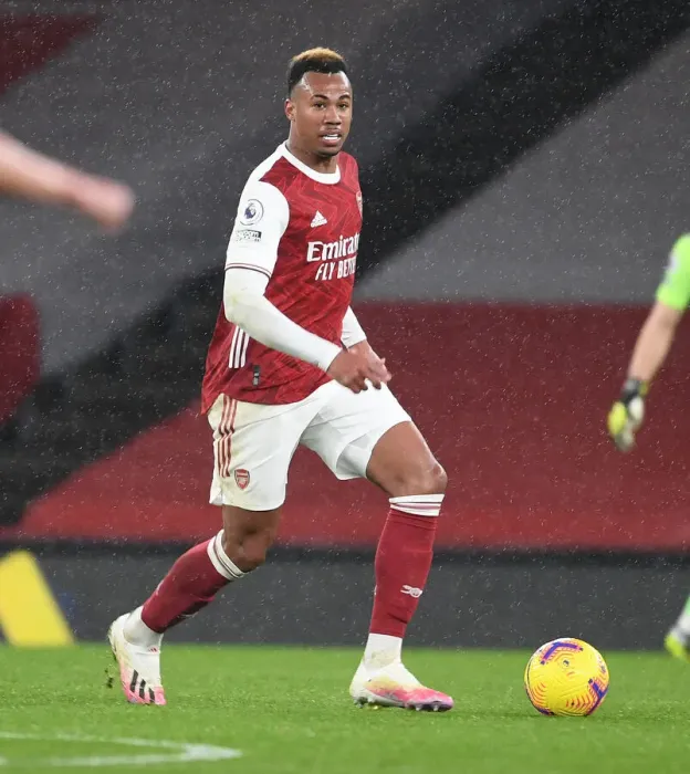 Framed Print : Arsenal vs Leeds United: Gabriel in Action at the Emirates Stadium, Premier League 2020-21 Framed Print : Arsenal vs Leeds United: Gabriel in Action at the Emirates Stadium, Premier League 2020-21