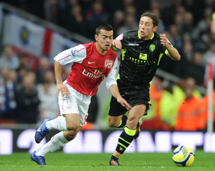 Framed Print : Arsenal vs Leeds United: Nico Yennaris vs Michael Brown - FA Cup Third Round Clash at Emirates Stadium, 2012 Framed Print : Arsenal vs Leeds United: Nico Yennaris vs Michael Brown - FA Cup Third Round Clash at Emirates Stadium, 2012