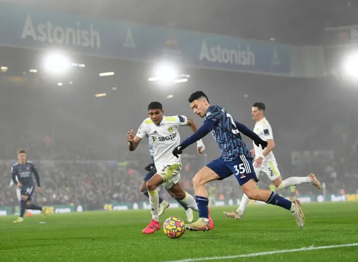 Framed Print : Arsenal vs Leeds United: Premier League Clash at Elland Road (December 2021)