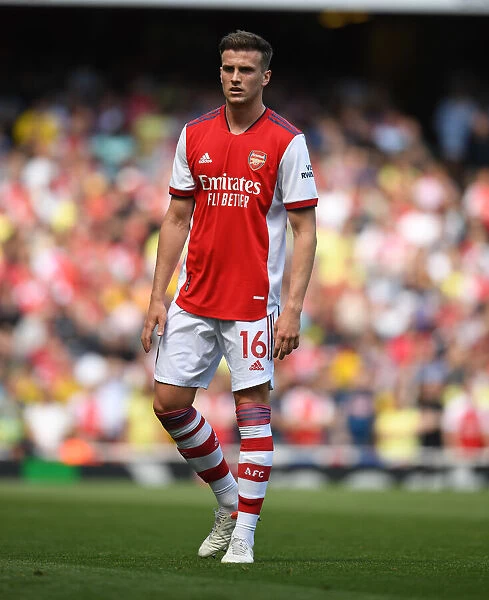 Arsenal vs Leeds United: Rob Holding in Action at the Emirates Stadium, Premier League 2021-22