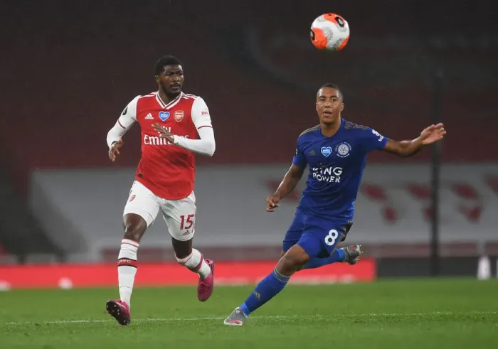 Framed Print : Arsenal vs Leicester: Ainsley Maitland-Niles vs Youri Tielemans Battle at Emirates Stadium Framed Print : Arsenal vs Leicester: Ainsley Maitland-Niles vs Youri Tielemans Battle at Emirates Stadium