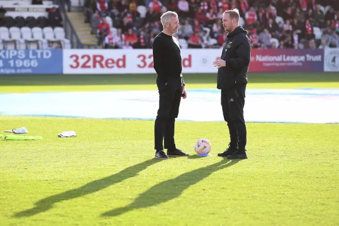 Framed Print : Arsenal vs Leicester City: Jonas Eidevall and Willie Kirk Pre-Match Discussion - FA Women's Super League (2022-23) Framed Print : Arsenal vs Leicester City: Jonas Eidevall and Willie Kirk Pre-Match Discussion - FA Women's Super League (2022-23)