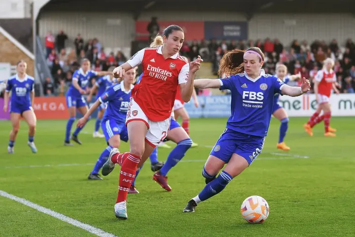 Framed Print : Arsenal vs Leicester City: A Battle for FA Women's Super League Supremacy - Intense Possession Battle Between Souza and Tierney Framed Print : Arsenal vs Leicester City: A Battle for FA Women's Super League Supremacy - Intense Possession Battle Between Souza and Tierney