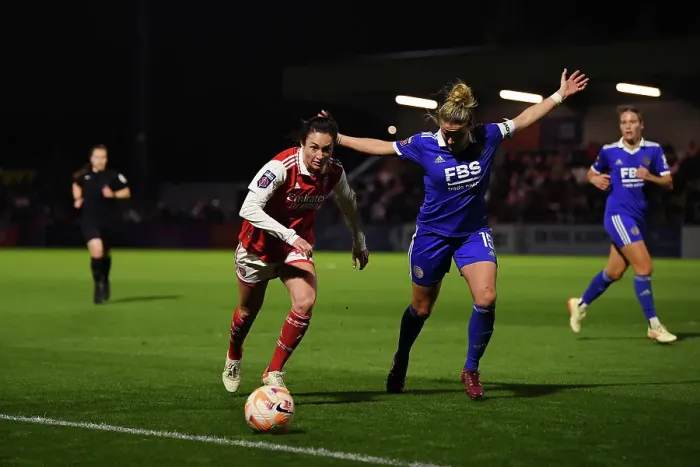 Framed Print : Arsenal vs Leicester City: A Battle for FA Women's Super League Supremacy