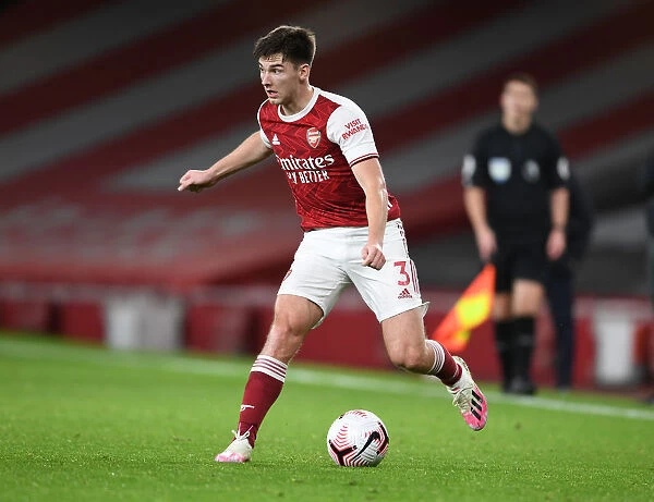 Arsenal vs Leicester City: Kieran Tierney in Action at Empty Emirates Stadium, October 2020 (Premier League)