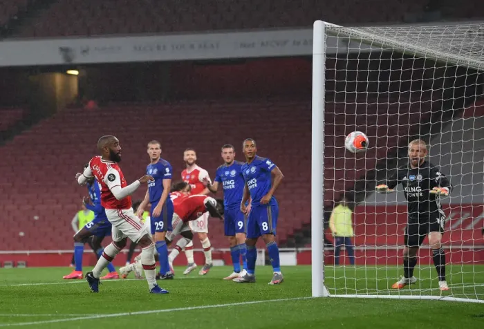 Framed Print : Arsenal vs Leicester: Controversial Disallowed Goal by Alexandre Lacazette