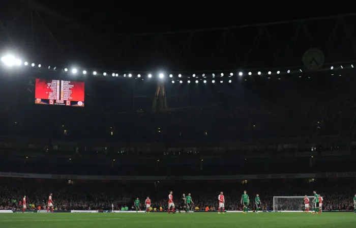 Framed Print : Arsenal vs. Lincoln City: Emirates FA Cup Quarterfinal at the Emirates Stadium