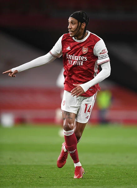 Arsenal vs. Liverpool: Aubameyang in Action at the Emirates Stadium, Premier League 2020-21