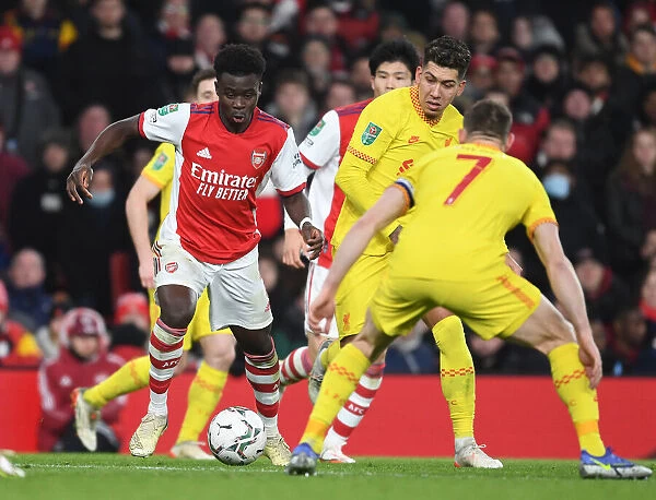 Arsenal vs Liverpool: Bukayo Saka Clashes with James Milner in Carabao Cup Semi-Final Showdown