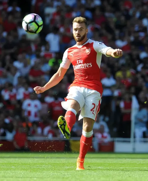 Framed Print : Arsenal vs Liverpool: Calum Chambers Performance at the Emirates Stadium (2016-17)