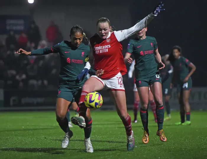 Framed Print : Arsenal vs. Liverpool: FA Women's Super League Showdown - A Battle of Titans (2022-23)