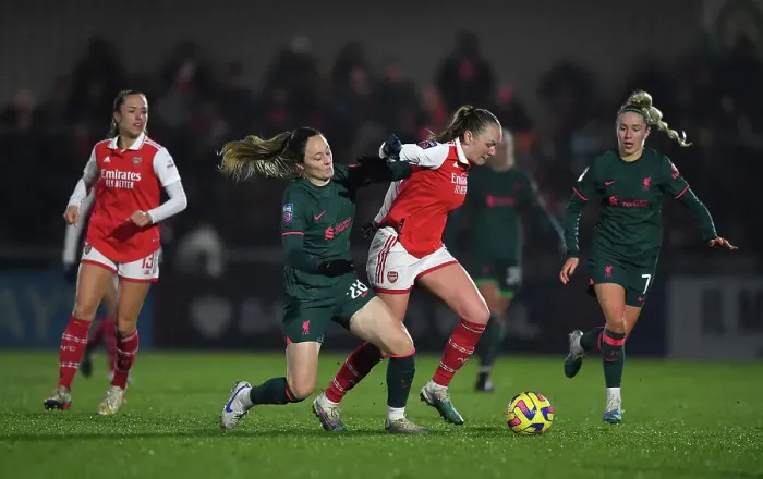 Framed Print : Arsenal vs. Liverpool: A FA Women's Super League Showdown - Battle of the Titans