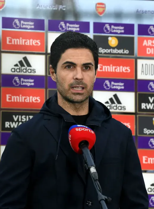 Framed Print : Arsenal vs Liverpool: Mikel Arteta Pre-Match Interview, Emirates Stadium (April 2021)