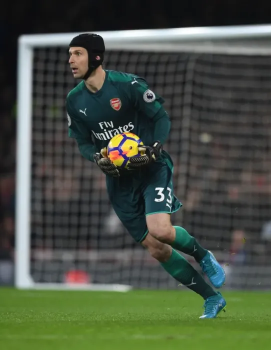 Framed Print : Arsenal vs Liverpool: Petr Cech in Action at the Emirates Stadium (2017-18)