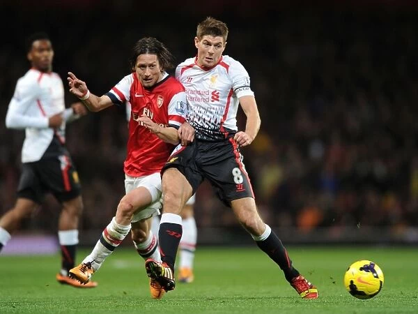 Arsenal vs. Liverpool: Rosicky vs. Gerrard - Premier League Clash at Emirates Stadium (2013-14)