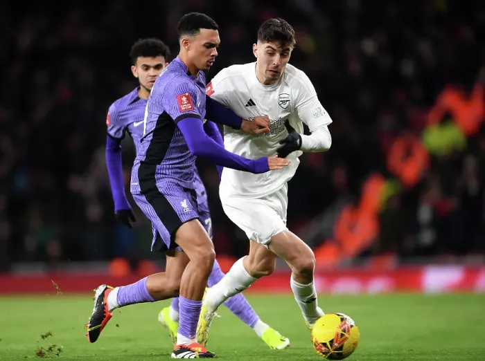 Framed Print : Arsenal vs. Liverpool: United in White - No More Red: Arsenal's All-White Kit Debut in Emirates FA Cup Clash Against Liverpool Framed Print : Arsenal vs. Liverpool: United in White - No More Red: Arsenal's All-White Kit Debut in Emirates FA Cup Clash Against Liverpool
