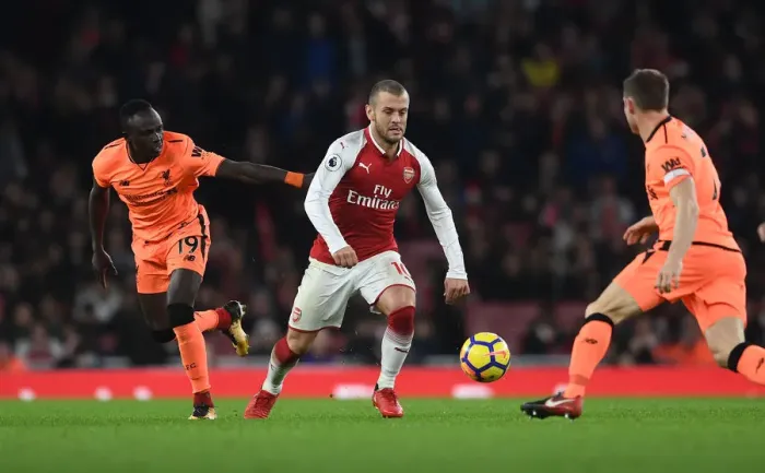 Framed Print : Arsenal vs. Liverpool: Wilshere vs. Mane - Premier League Showdown