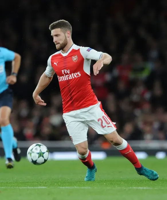 Framed Print : Arsenal vs Ludogorets: Mustafi in Action at Emirates Stadium, UEFA Champions League 2016-17