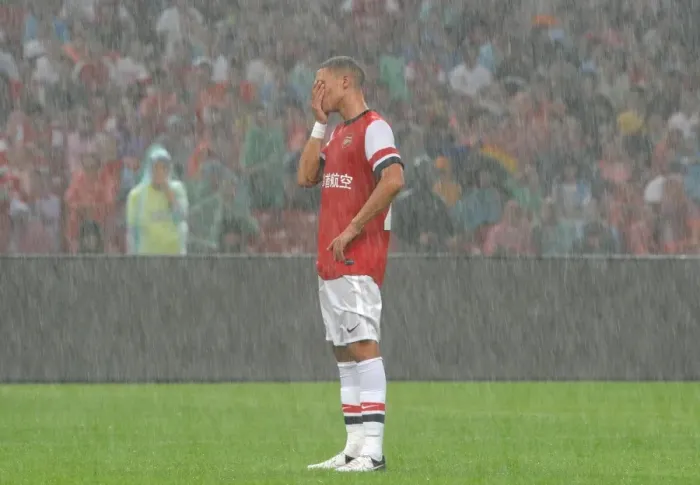 Framed Print : Arsenal vs Manchester City: 2012 Pre-Season Clash in Beijing