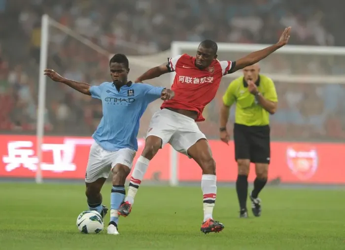 Framed Print : Arsenal vs. Manchester City: Clash in Beijing, 2012 - Pre-Season Friendly Framed Print : Arsenal vs. Manchester City: Clash in Beijing, 2012 - Pre-Season Friendly