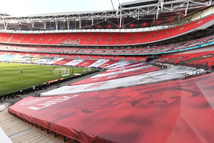 Framed Print : Arsenal vs Manchester City: FA Cup Semi-Final Showdown at Wembley Stadium Framed Print : Arsenal vs Manchester City: FA Cup Semi-Final Showdown at Wembley Stadium