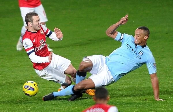 Arsenal vs Manchester City: Jack Wilshere vs Vincent Kompany - Red Card Drama