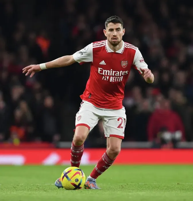 Framed Print : Arsenal vs. Manchester City: Jorginho's Battle in the Premier League Showdown