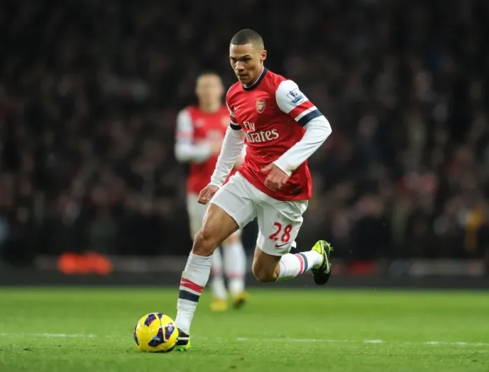 Framed Print : Arsenal vs Manchester City: Kieran Gibbs in Action, Premier League 2012-13