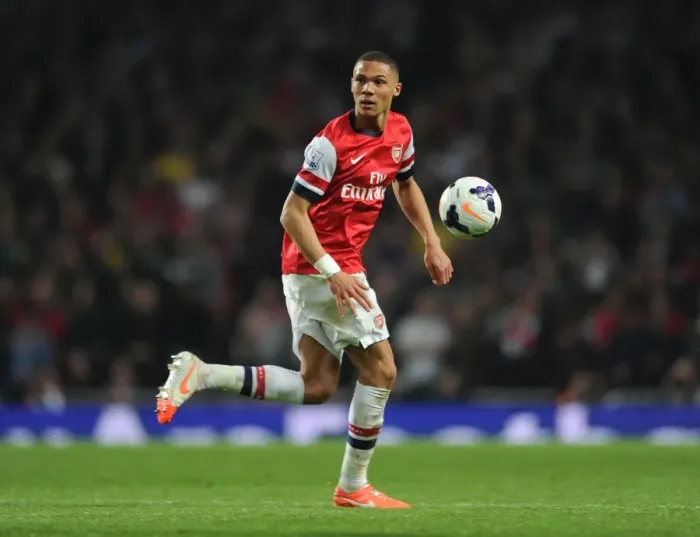 Framed Print : Arsenal vs Manchester City: Kieran Gibbs in Action Framed Print : Arsenal vs Manchester City: Kieran Gibbs in Action