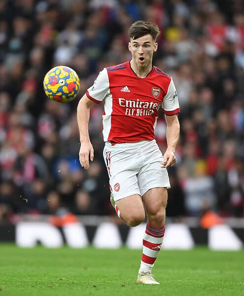 Arsenal vs Manchester City: Kieran Tierney in Action at the Emirates Stadium, Premier League 2021-22