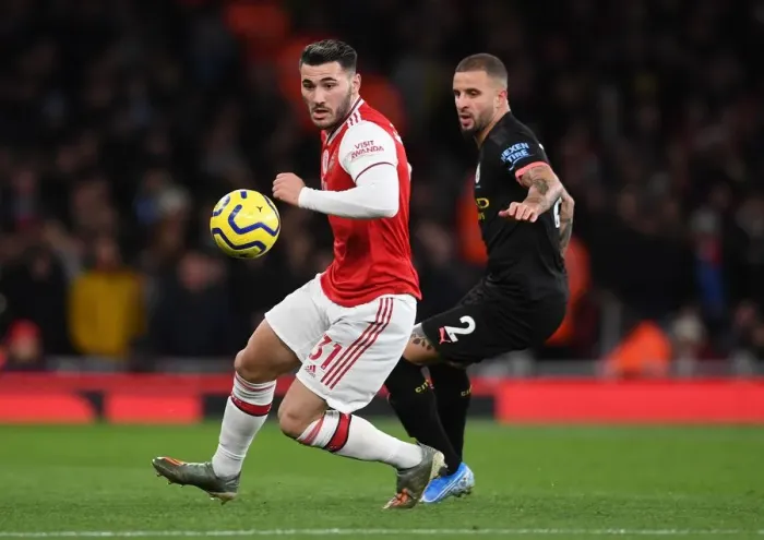 Framed Print : Arsenal vs Manchester City: Kolasinac vs Walker Showdown - A Premier League Battle (December 2019)