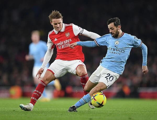 Arsenal vs Manchester City: Martin Odegaard vs Bernardo Silva - Premier League Showdown at Emirates Stadium (2022-23)