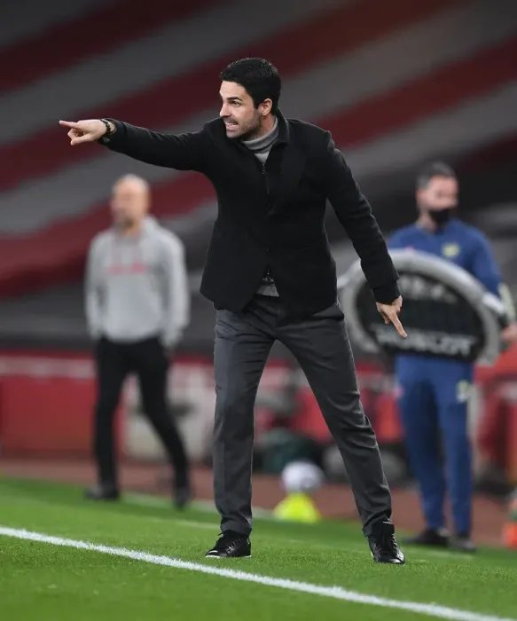 Framed Print : Arsenal vs Manchester City: Mikel Arteta Leads Gunners in Empty Emirates Stadium, Premier League 2021