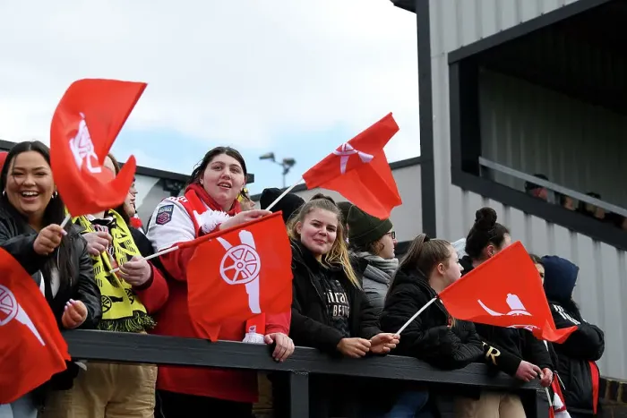 Framed Print : Arsenal vs Manchester City: Passionate Fans Wave Flags at FA Women's Super League Match Framed Print : Arsenal vs Manchester City: Passionate Fans Wave Flags at FA Women's Super League Match