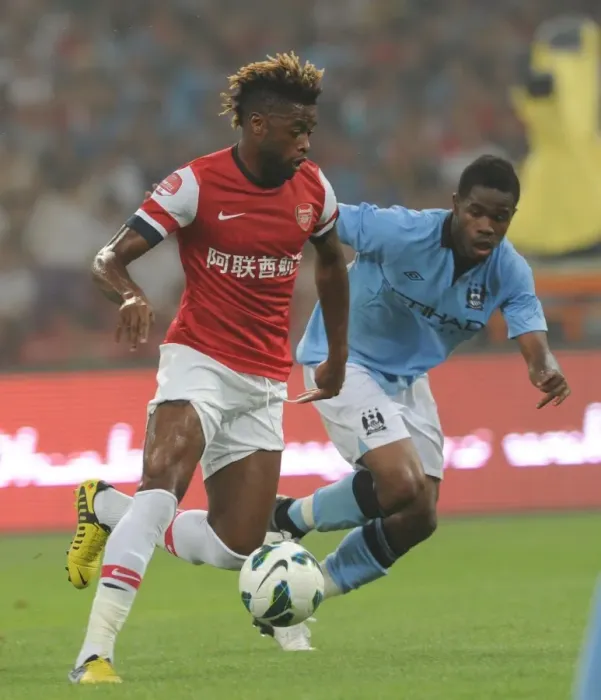 Framed Print : Arsenal vs. Manchester City: Pre-Season Clash in Beijing - 2012-13