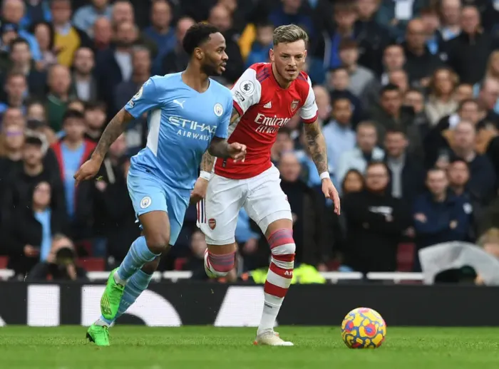 Framed Print : Arsenal vs Manchester City: Premier League Clash at Emirates Stadium (2021-22)