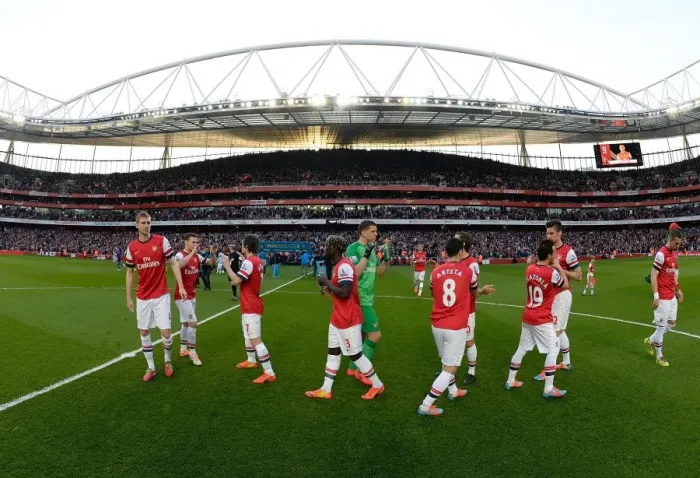 Framed Print : Arsenal vs Manchester City Showdown: 2013 / 14 Premier League - Arsenal Team Line-up Framed Print : Arsenal vs Manchester City Showdown: 2013 / 14 Premier League - Arsenal Team Line-up