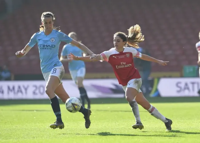 Framed Print : Arsenal vs Manchester City Women: A Clash of Titans - Van de Donk vs Scott (FA WSL Continental League Cup Final) Framed Print : Arsenal vs Manchester City Women: A Clash of Titans - Van de Donk vs Scott (FA WSL Continental League Cup Final)