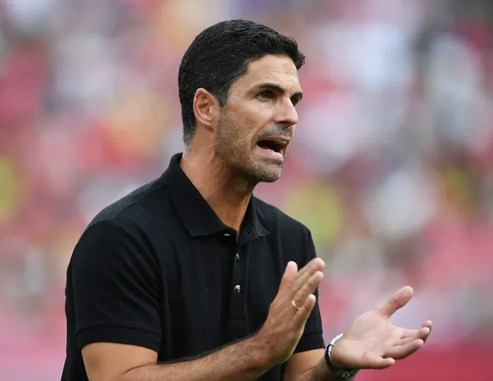 Framed Print : Arsenal vs Manchester United: Mikel Arteta Goes Head-to-Head in Pre-Season Showdown at MetLife Stadium (2023)