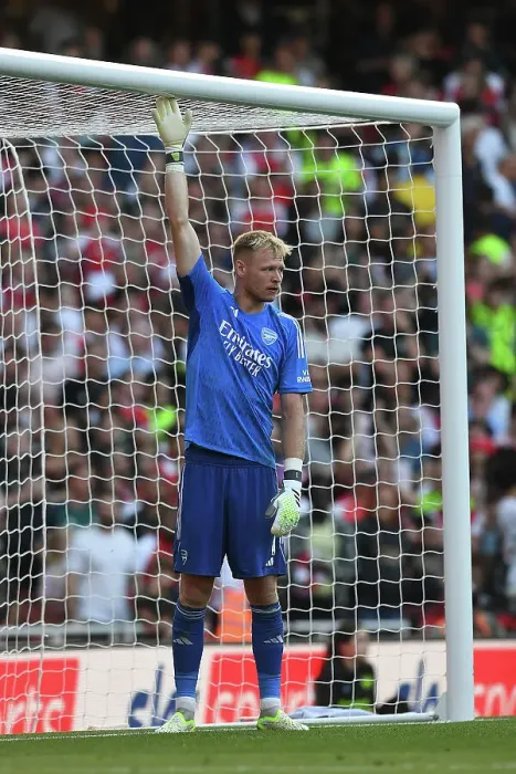 Framed Print : Arsenal vs Manchester United: Aaron Ramsdale's Reaction - Premier League 2023-24
