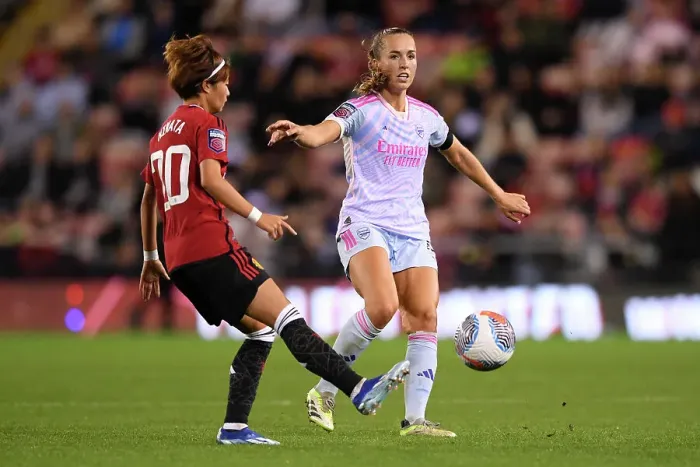 Framed Print : Arsenal vs Manchester United: Battle in the Barclays Women's Super League (2023)
