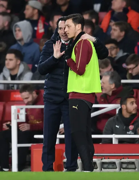 Framed Print : Arsenal vs Manchester United: Emery Coaches Ozil in FA Cup Clash Framed Print : Arsenal vs Manchester United: Emery Coaches Ozil in FA Cup Clash