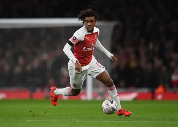 Framed Print : Arsenal vs Manchester United: FA Cup Clash - Alex Iwobi Focus