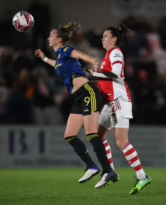 Framed Print : Arsenal vs Manchester United: FA Womens Continental Tyres League Cup Quarterfinal Showdown