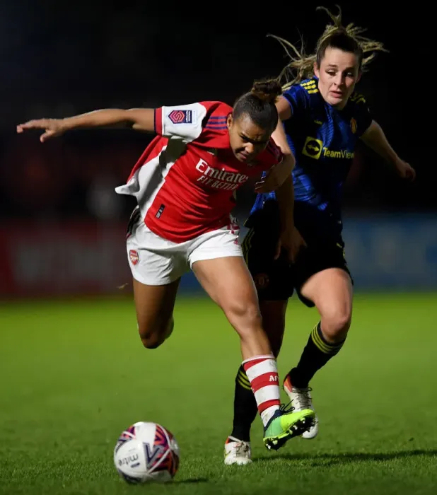 Framed Print : Arsenal vs Manchester United: FA Womens Continental Tyres League Cup Quarterfinal Showdown
