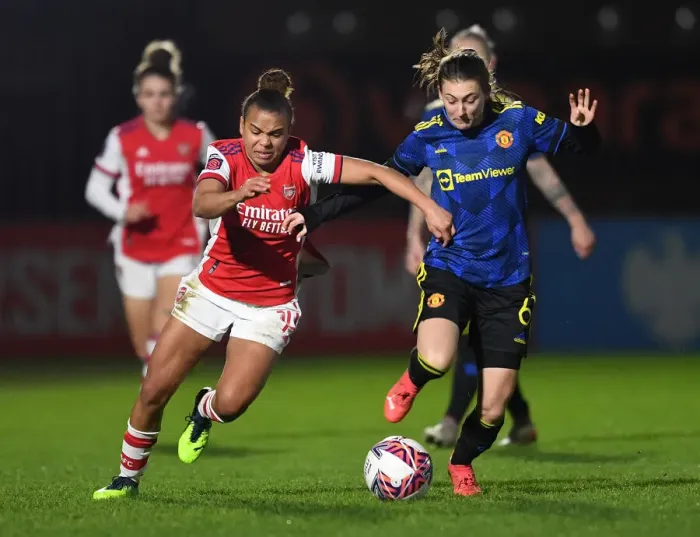 Framed Print : Arsenal vs Manchester United: FA Women's Continental Tyres League Cup Quarterfinal Showdown